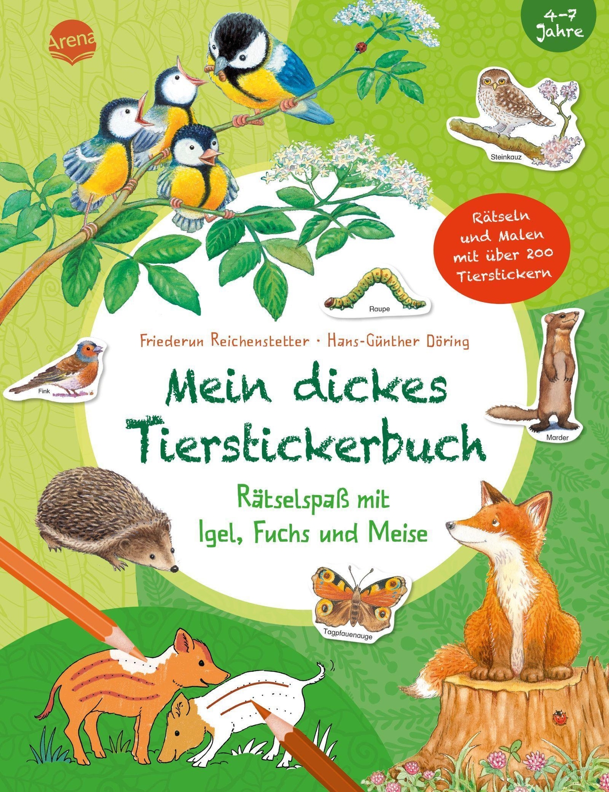 Mein Dickes Tierstickrbuch. Rätselspaß Mit Igel, Fuchs Und Meise |
