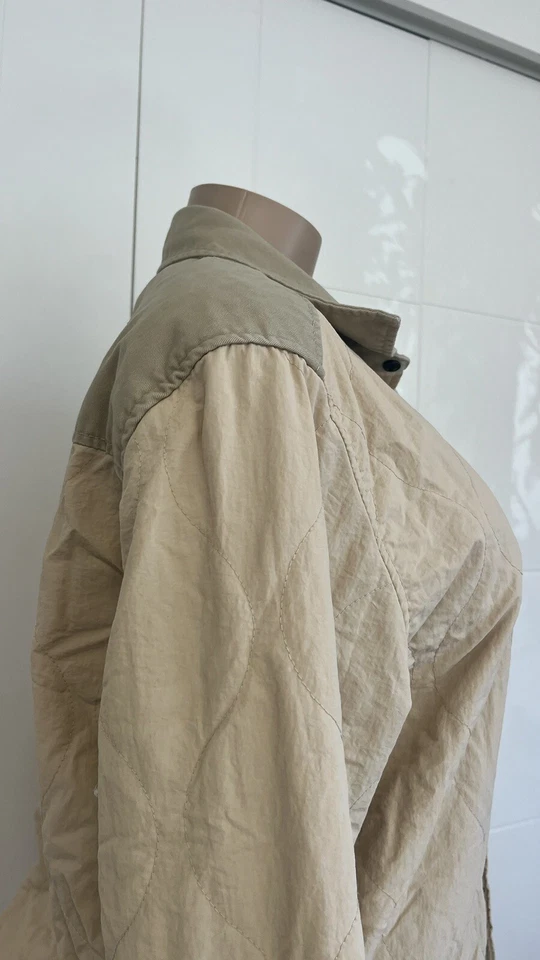 Abrigo Chaqueta Zara Acolchado Unisex Beige Talla 11_12... Foto 4 de 4