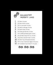 Bullmastiff | Bull Mastiff - CUSTOM MATTED - Dog Art Print - P/L