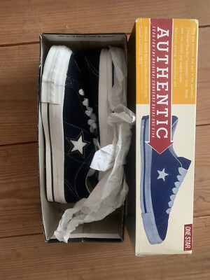 Converse one star Vintage 1993 90's Made in USA Navy/white suede