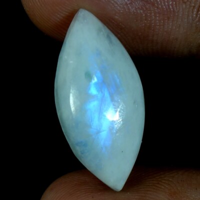 12.80 Ct Electric Blue Shadow_100 % Natural Unheated Blue Moonstone Marquise Cab