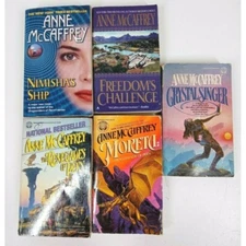 Vintage Lot of 5 Anne McCaffrey Del Rey Paperbacks & 1 Ace Science Fiction