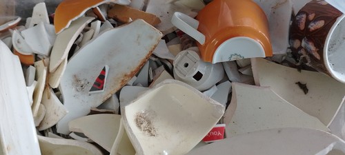 2kg broken crockery porcelain ceramic gardening drainage landfill filter media