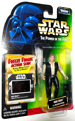 STAR WARS - POTF2 - HAN SOLO - US FREEZE FRAME CARD - MOC OVP