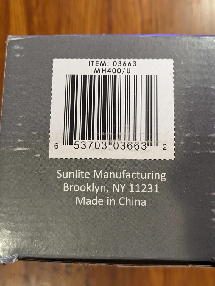 SUNLITE 400w MH400/U, ED37 Mogul base clear, Metal halide bulb, 03663 - Image 4 of 4