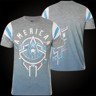 AMERICAN FIGHTER Affliction T-Shirt Philmont Grau/Blau T-Shirts