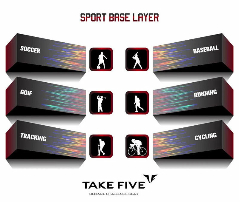Take пять мужской кожи туго сжатия основание слой работает рубашка S ~ 2XL белый 075 - Изображение 4 из 4