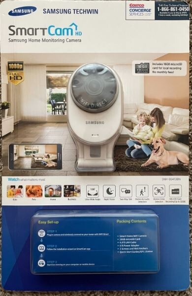 Samsung SNH-E6413BN Techwin SmartCam HD Home Monitoring Camera