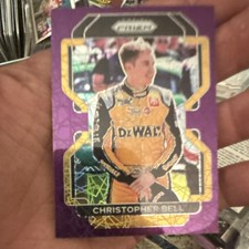 Panini Prizm 2022 Christopher Bell Joe Gibbs Racing #43 Purple Velocity /199