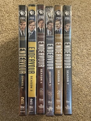 Endeavour: Complete Series Seasons 2-7 MISSING SEASONS 1, 8, & 9 (DVD, 13-Discs)