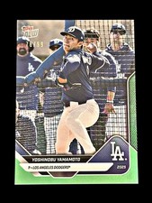 2025 Topps Now Road To Opening Day Yoshinobu Yamamoto Green /99 LA Dodgers