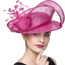 Fashion Flower Fascinator Headpiece Women Party Dinner Pillbox Cap with Flower