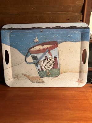 ONEIDA Melamine Seaside Serving Tray Warren Kimble Handles 