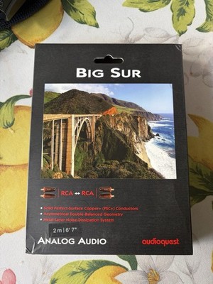AudioQuest Big Sur RCA to RCA Cable, 2M ( 6  7  ) Brand new 