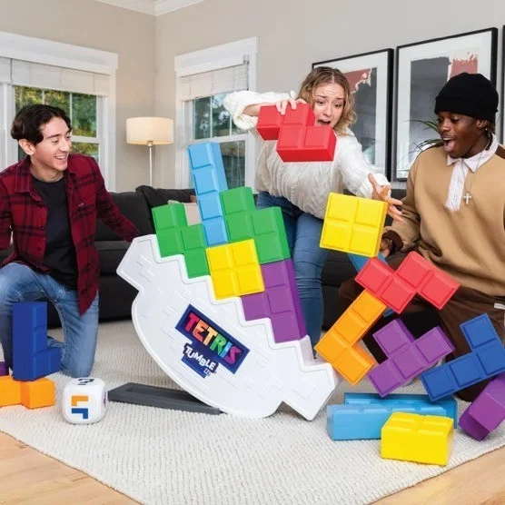 Tetris XL Tumble Game Dynamic Tilting Tower Tetrimino Blocks Tower Puzzle Games - Image 3 of 4