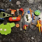 Vintage TMNT Parts Lot Ninja Turtles Weapons / Vehicle Accessories AS IS
