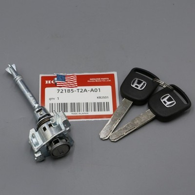 NEW 2PCS Front Door Lock Cylinder with 2 Keys fits for Honda Accord 2013 2014-17