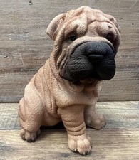 Dog Shar Pei Resin Figurine 6" x 5"