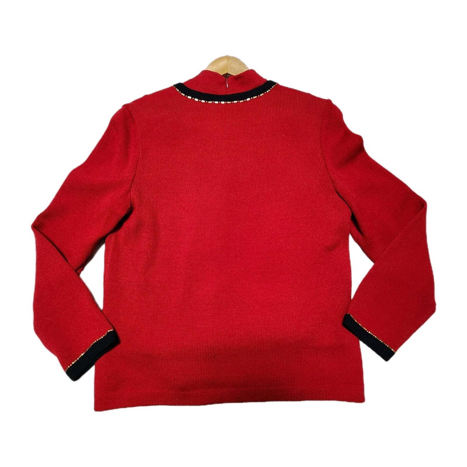RARE NWOT Vtg 3-Piece St. John Knit Ensemble (jacket/shell/skirt) Red, Size 8M image 4