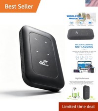 4G Portable WiFi Hotspot, 300Mbps High Speed Mobile Router with SIM Card Slot...