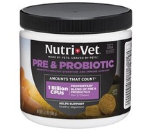 Nutri-Vet Pre  Probiotics for Dogs, Digestive Support, Upset Stomach, Puppy Pro