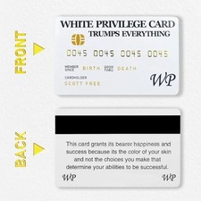 W. Privilege Card Novelty Plastic Credit Card...