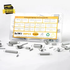 99PCS Extension Spring Assortment Kit, 12 Sizes Small Tension Springs with Dual