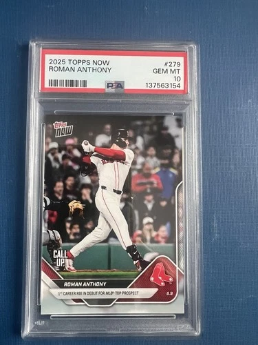 2025 Topps NOW Roman Anthony #279 Red Sox RC Rookie Graded PSA 10 GEM MINT