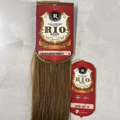 RIO REMY Human Hair Extensions 24'' color #6 GOLDEN BLONDE Silky Straight