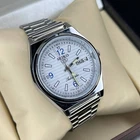 Seiko Automatic Day/Date White Dial Vintage Refurbished Men's Watch 36mm