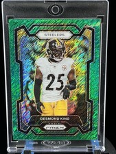 2023 Panini Prizm Desmond King Green Shimmer Prizm /5 #118 Pittsburgh Steelers￼