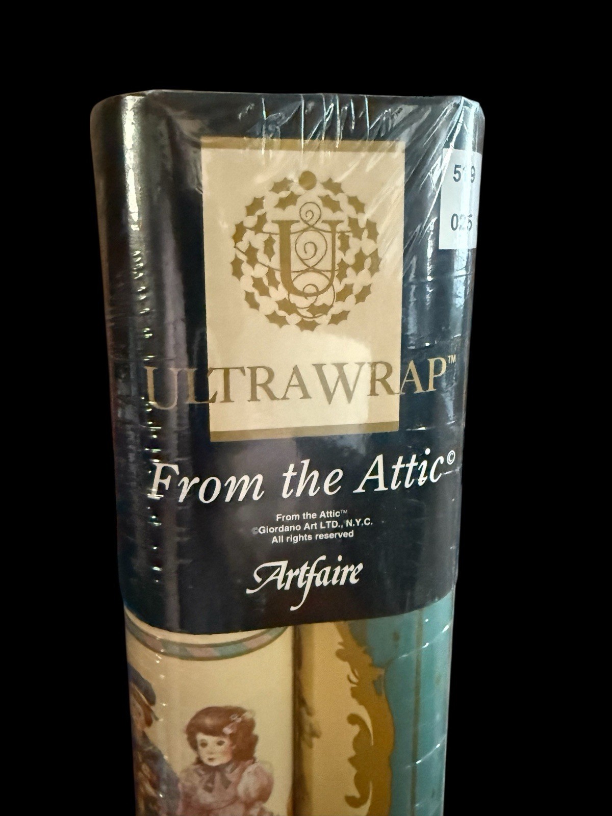 Sealed VTG 90s Artfaire Victorian Christmas Wrapping Paper 4 Rolls USA 90 SqFt