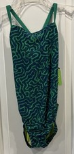 Speedo Women's Swimsuit Blue/Green Brand New. US Size 8.