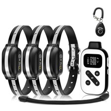 3 Dog Shock Collar for Large Dogs, Automatic Bark Collar with Remote, Bark an...