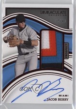 2023 Panini Immaculate Prospect Red 35/49 Jacob Berry #52 Patch Auto 9ad