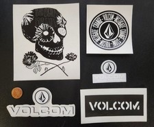 VOLCOM Surf Snowboard BMX Skateboard 5 Sticker Set Flawless NEW old stock  #53