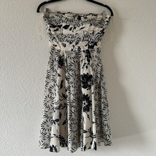 Forever 21 100% Silk Floral Strapless Dress Small Dainty Feminine Party Girlie