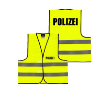 Warnweste Polizei  5er 10er Sets Sicherheitsweste Sicherheit Reflexweste Weste