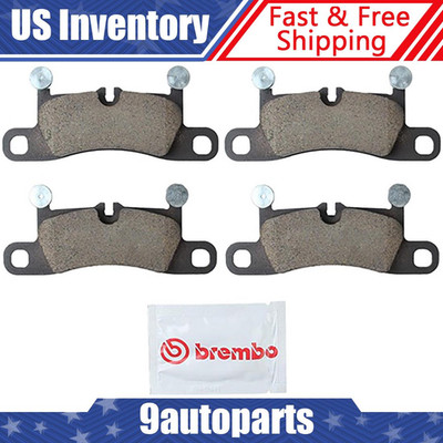 Fits 2011-2017 Porsche Cayenne Rear Ceramic Brake Pads - Brembo Premium OE