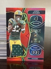 2022 Panini Select - Draft  Memorabilia Romeo Doubs #DS-23 Red Prizm (MEM, RC)