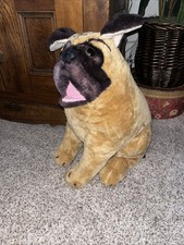 Melissa and Doug Pug Stuffed Dog Lifelike Animal Plush Toy Approx 16  Tan Brown