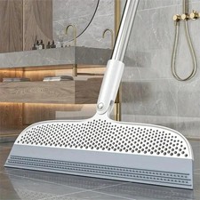2-In-1 Magic Broom & Squeegee Long Handle Pet Hair Remover For Floors Versatile