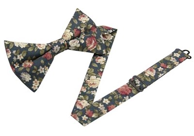 Floral Bowtie for Men and Kid - Pretied Bow Tie M ( children ) Emerald