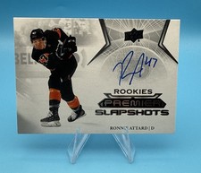 2022-23 Premier Hockey RONNIE ATTARD Premier Slapshots Auto- Philadelphia Flyers
