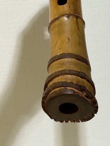 Japanese Instrument Shakuhachi vertical bamboo flute 21inch w sign - Picture 4 of 10