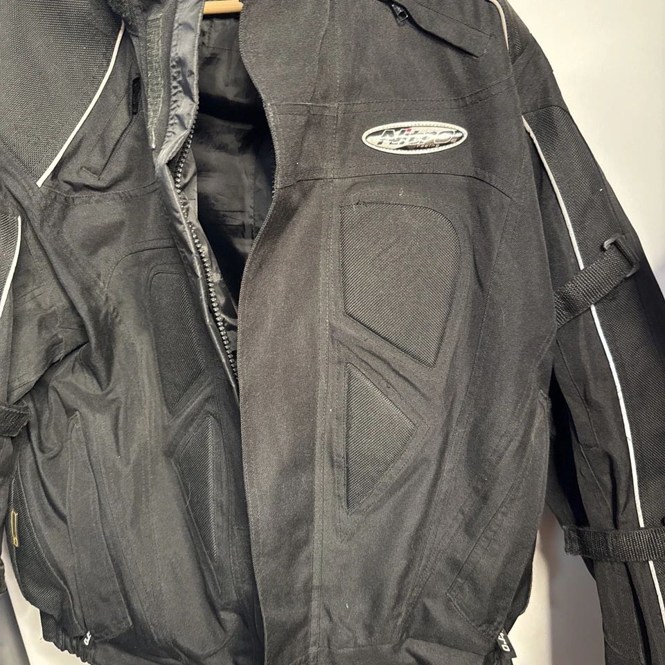 Nitro Racing Full Zip Padded Motorcycle Jacket - Black - Size L - Used FREE SHIP - Image 4 of 4