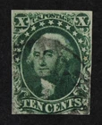CKStamps: US Stamps Collection Scott#14 10c Washington Used CV$140