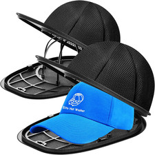 Protector Gorra Lavadora 2 Piezas Negro Jaula Limpieza de Gorras Adulto Ninos