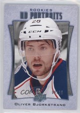 2016-17 Upper Deck UD Portraits Platinum Blue Foil 6/25 Oliver Bjorkstrand 5vt