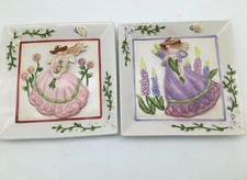 SET OF TWO DECORATIVE 3D PLATES BY COLLECTIONS ETC.